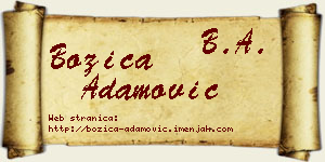 Božica Adamović vizit kartica